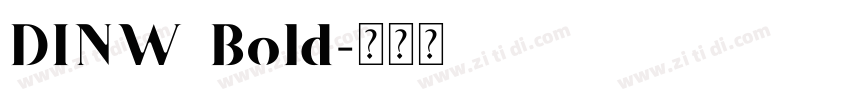 DINW Bold字体转换